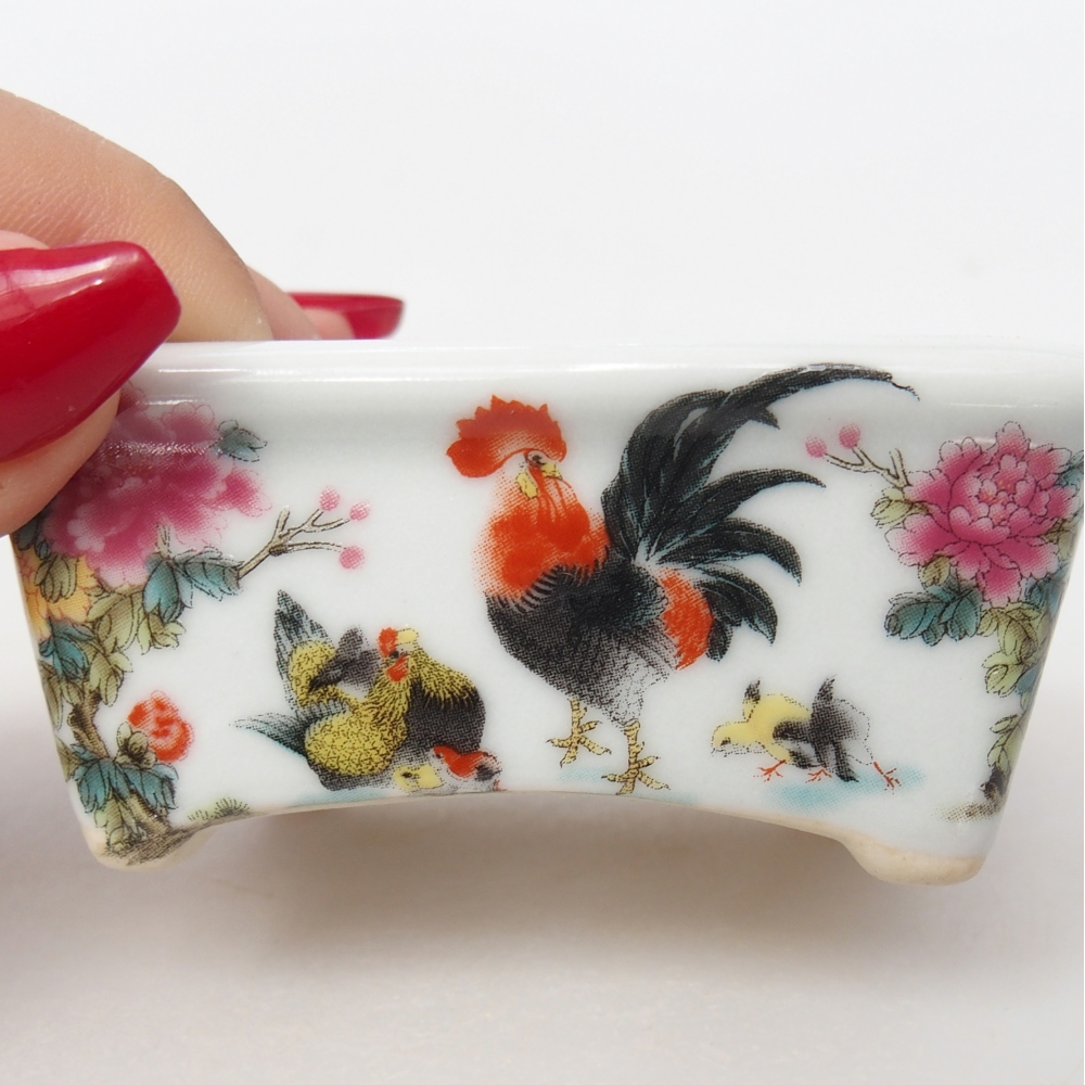 Mini bol bonsaï 8 x 6,5 x 3,5 cm, blanc