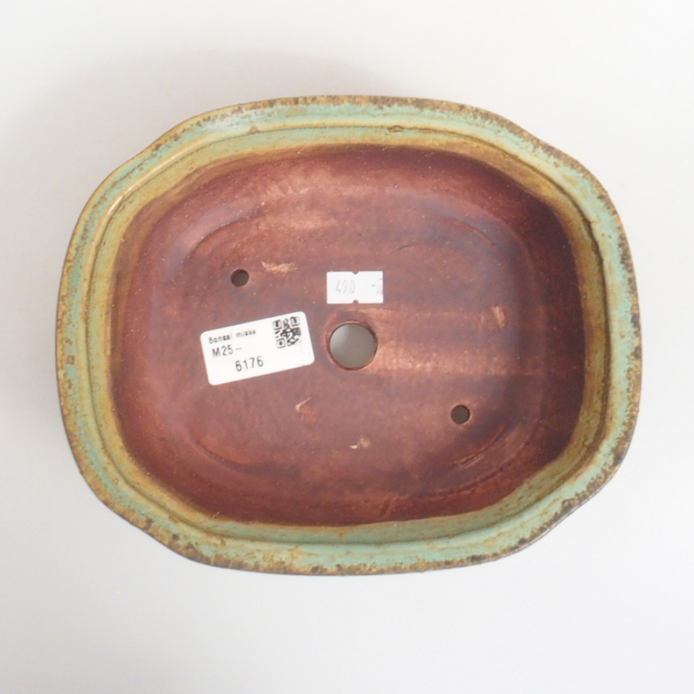 Bol à bonsaï en céramique 10 x 8,5 x 4 cm, brun