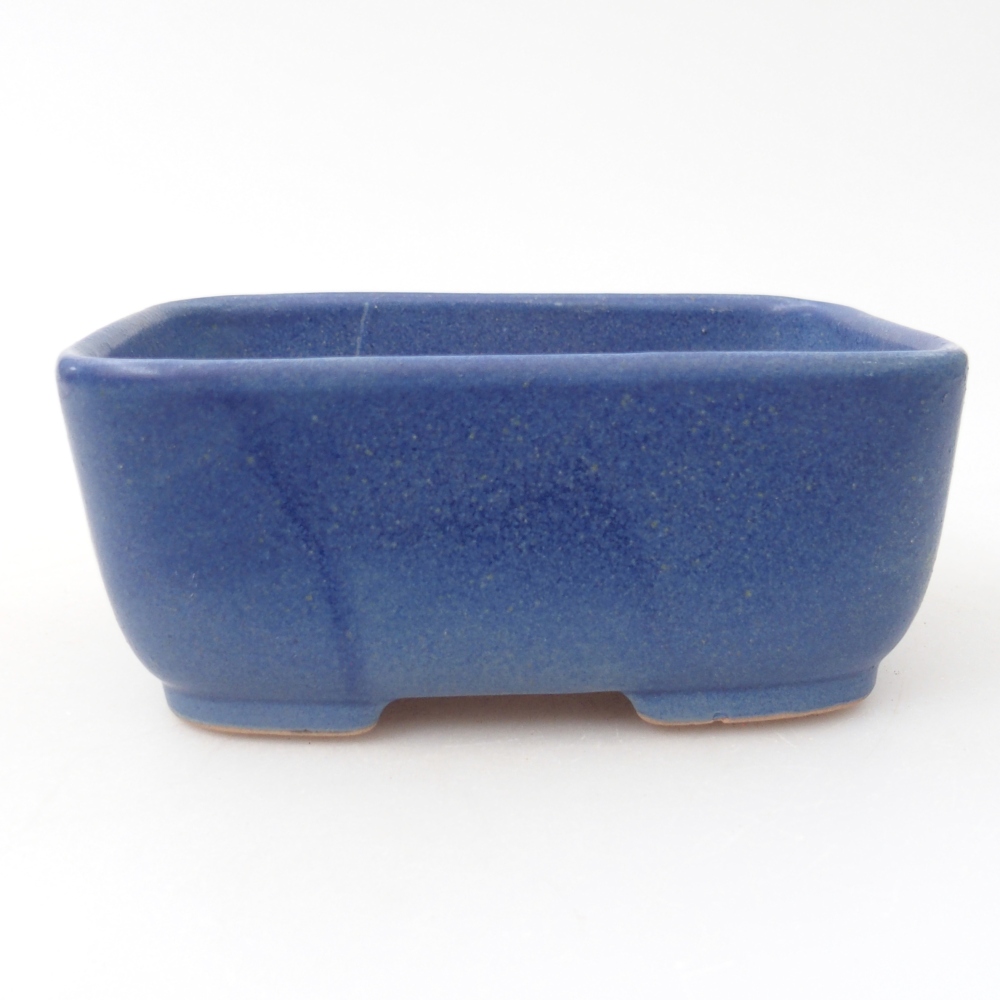 Bol à bonsaï en céramique 12,5 x 9,5 x 5 cm, couleur bleu