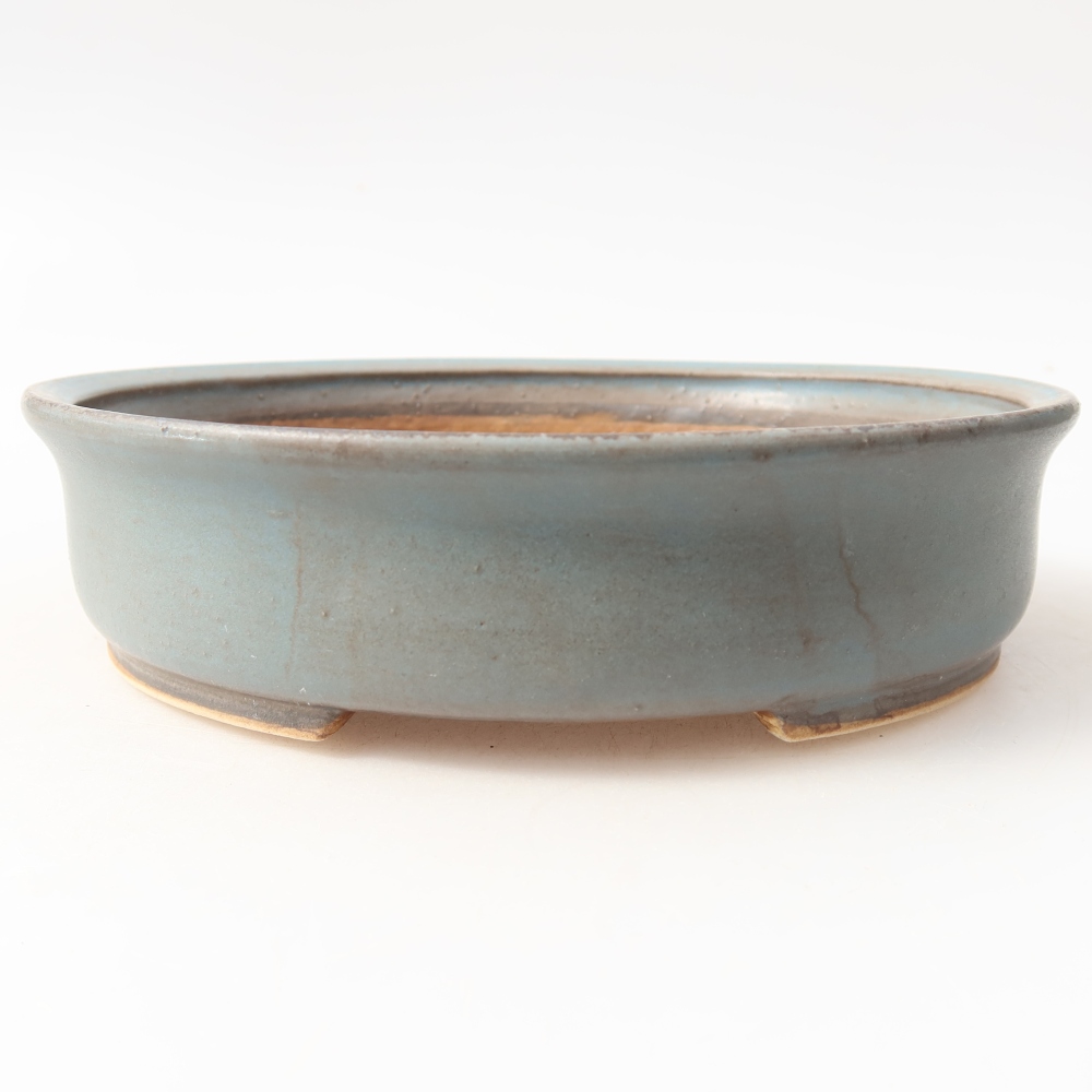Bol à bonsaï en céramique 17,5 x 16 x 4,5 cm, couleur bleu