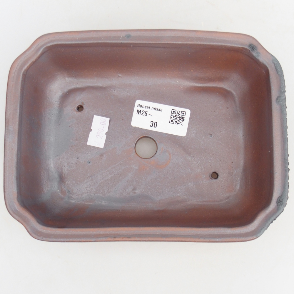 Bol à bonsaï en céramique 18 x 13,5 x 5 cm, couleur métal