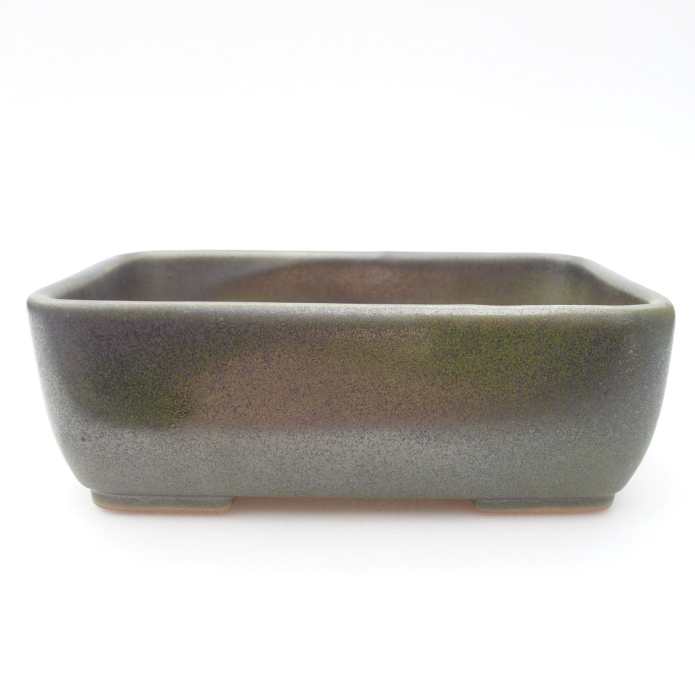 Bol à bonsaï en céramique 16 x 11 x 5,5 cm, vert