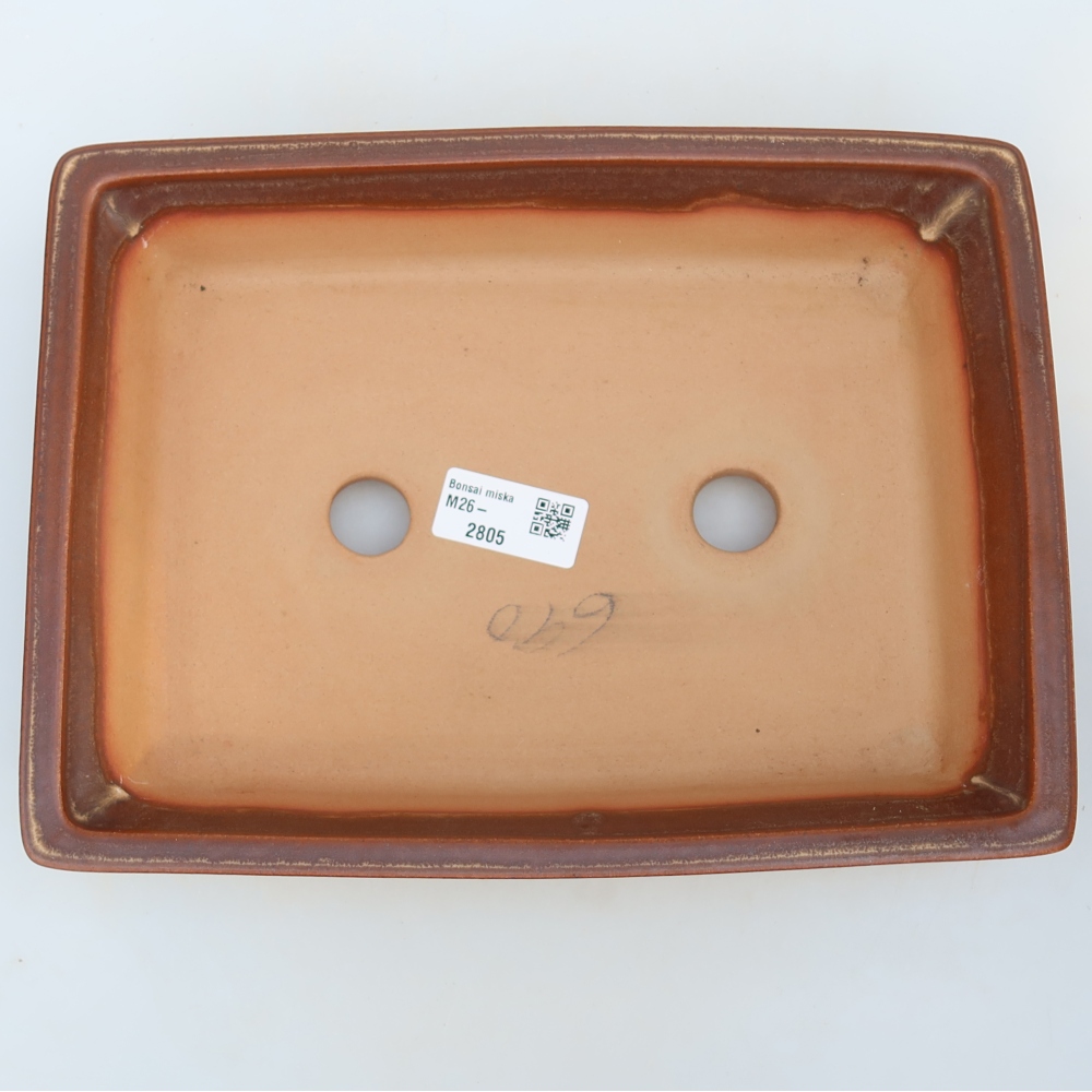 Bol en céramique  26 x 20 x 5 cm, couleur marron