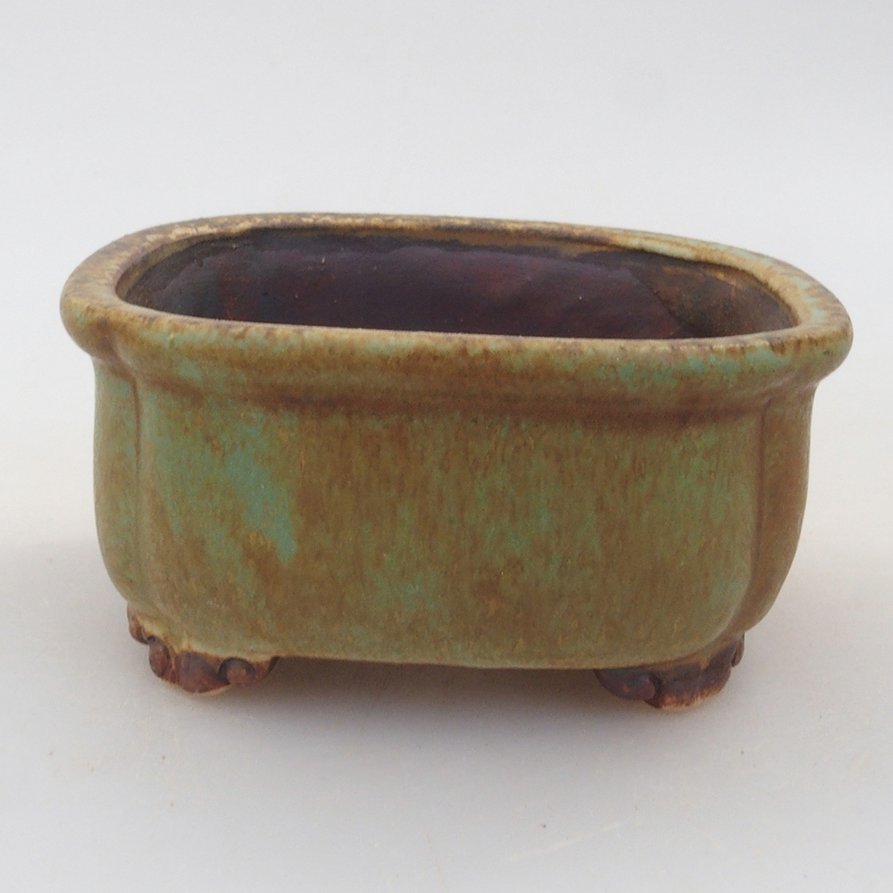 Bol à bonsaï en céramique 10 x 8,5 x 4 cm, brun