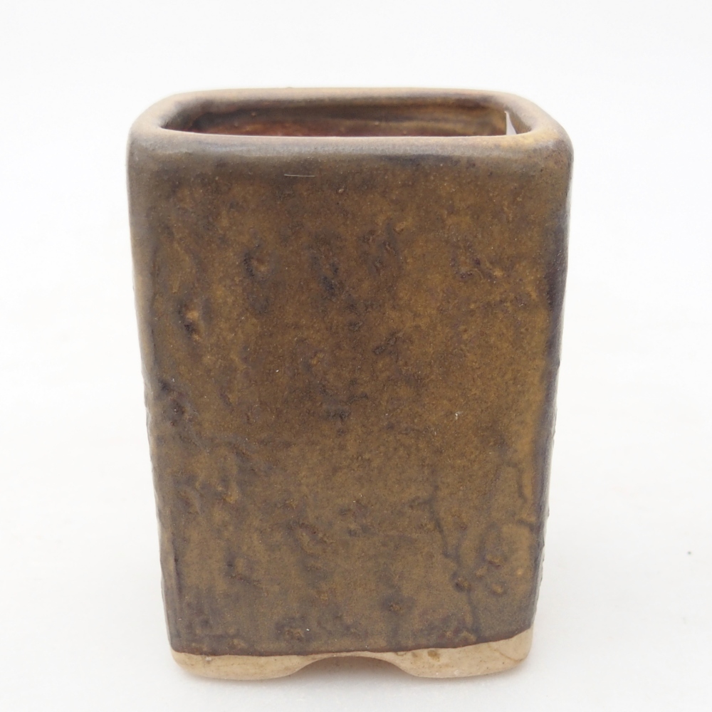 Bol à bonsaï en céramique 5 x 5 x 6,5 cm, brun