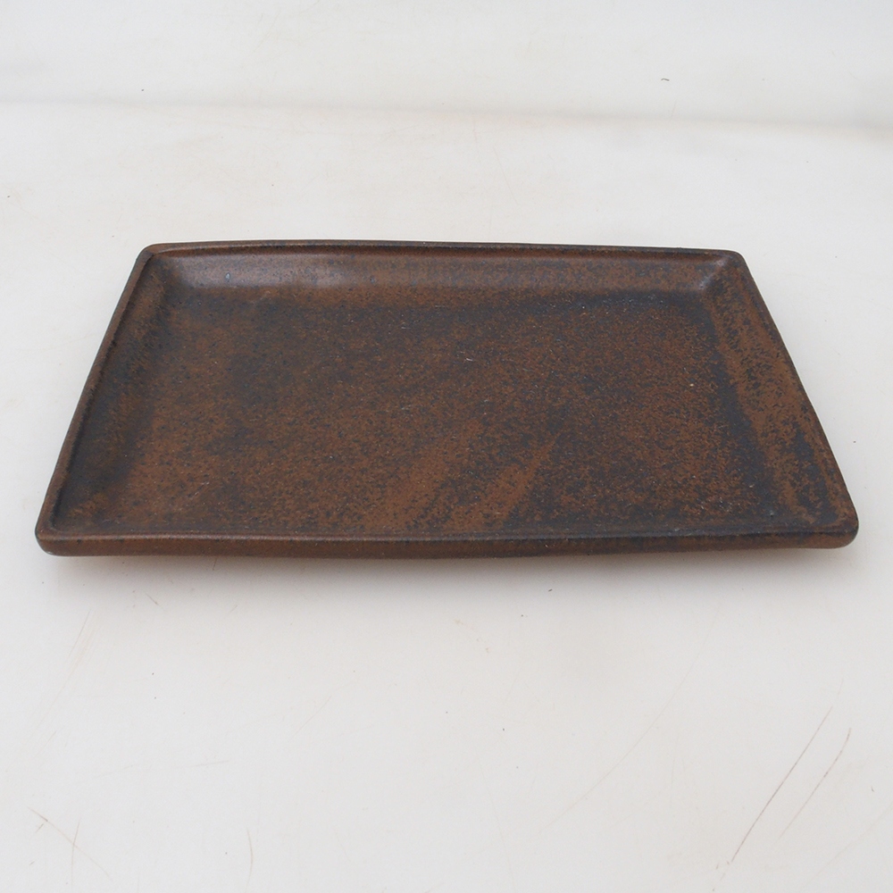Soucoupe Bonsaï rectangle 19,5 x 14 x 1,5 cm - marron