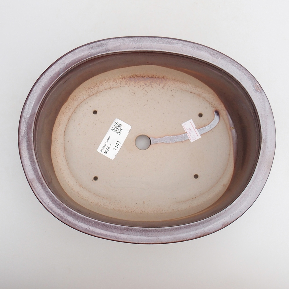 Bol à bonsaï en céramique 23 x 19 x 7 cm, bordeaux