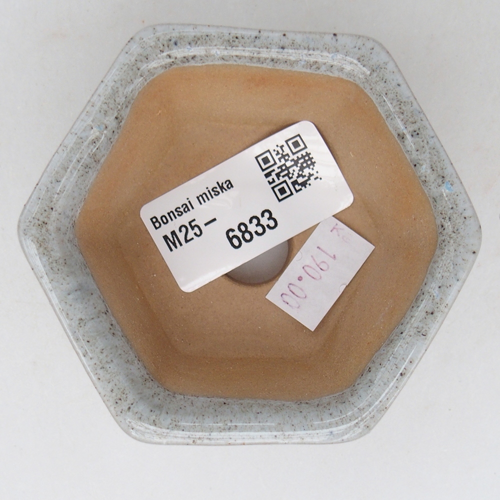 Bol à bonsaï en céramique 7,5 x 7 x 4 cm, gris