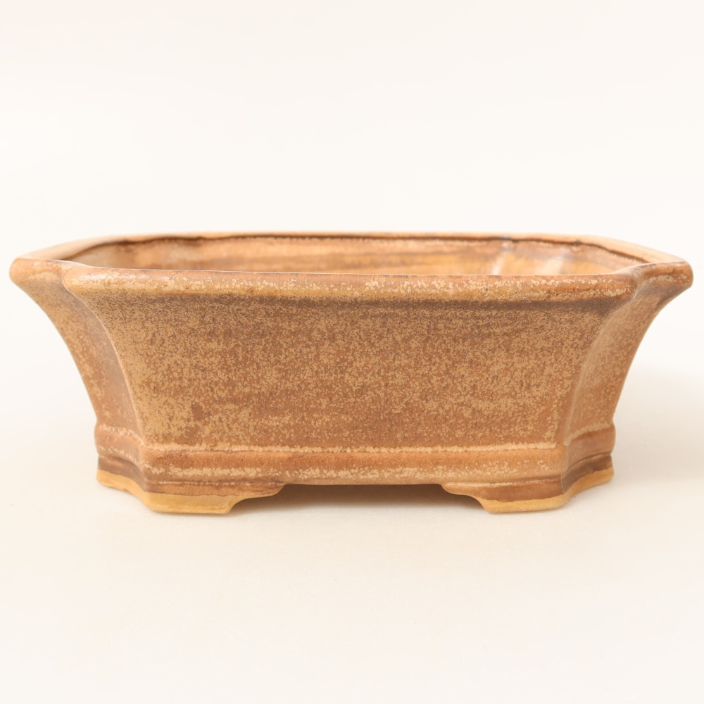 Pot à bonsaï en céramique 18 x 15 x 6 cm, couleur rose