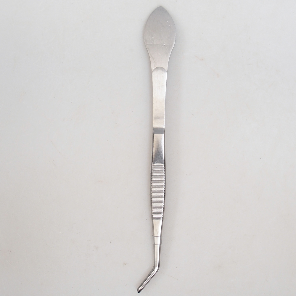 Spatule et pince courbée 22 cm - acier inoxydable