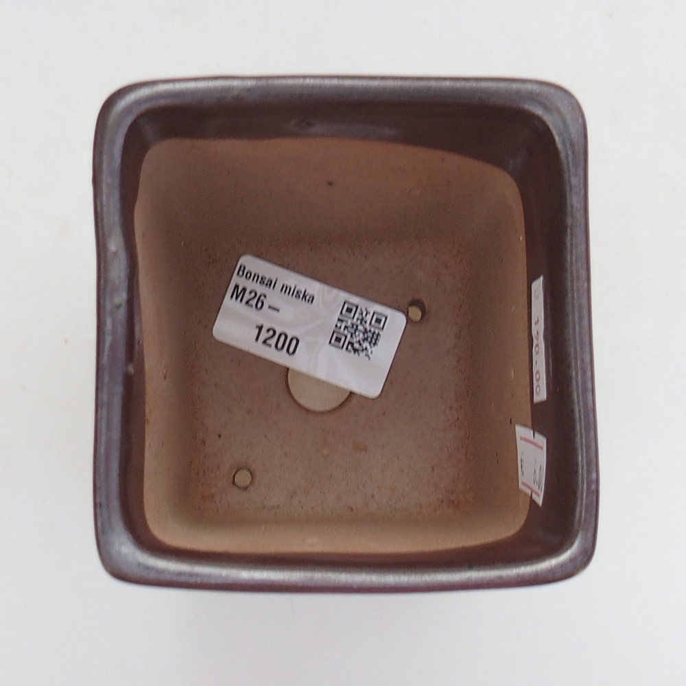 Bol à bonsaï en céramique 8,5 x 8,5 x 11 cm, brun
