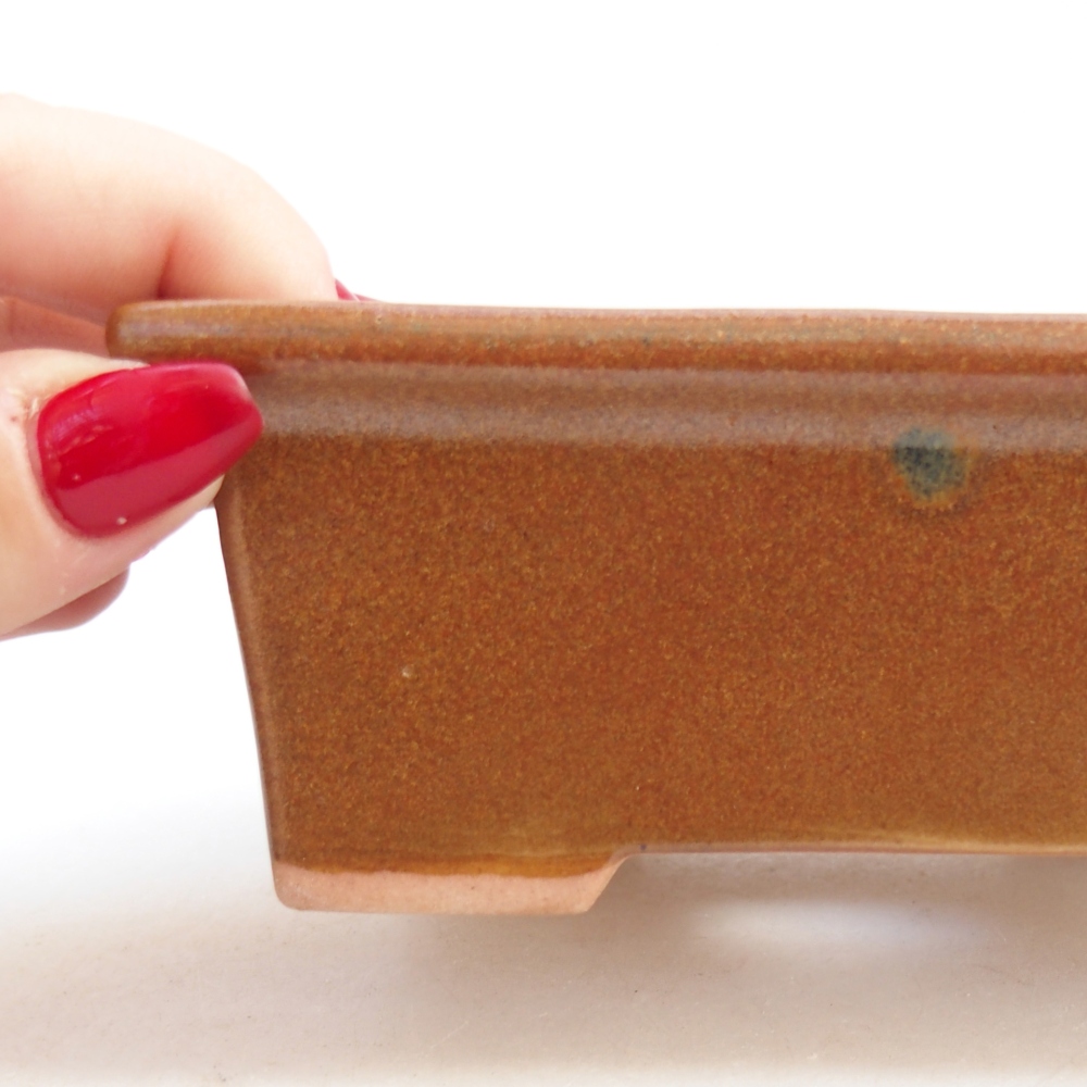 Bol à bonsaï en céramique 11,5 x 9 x 4,5 cm, brun