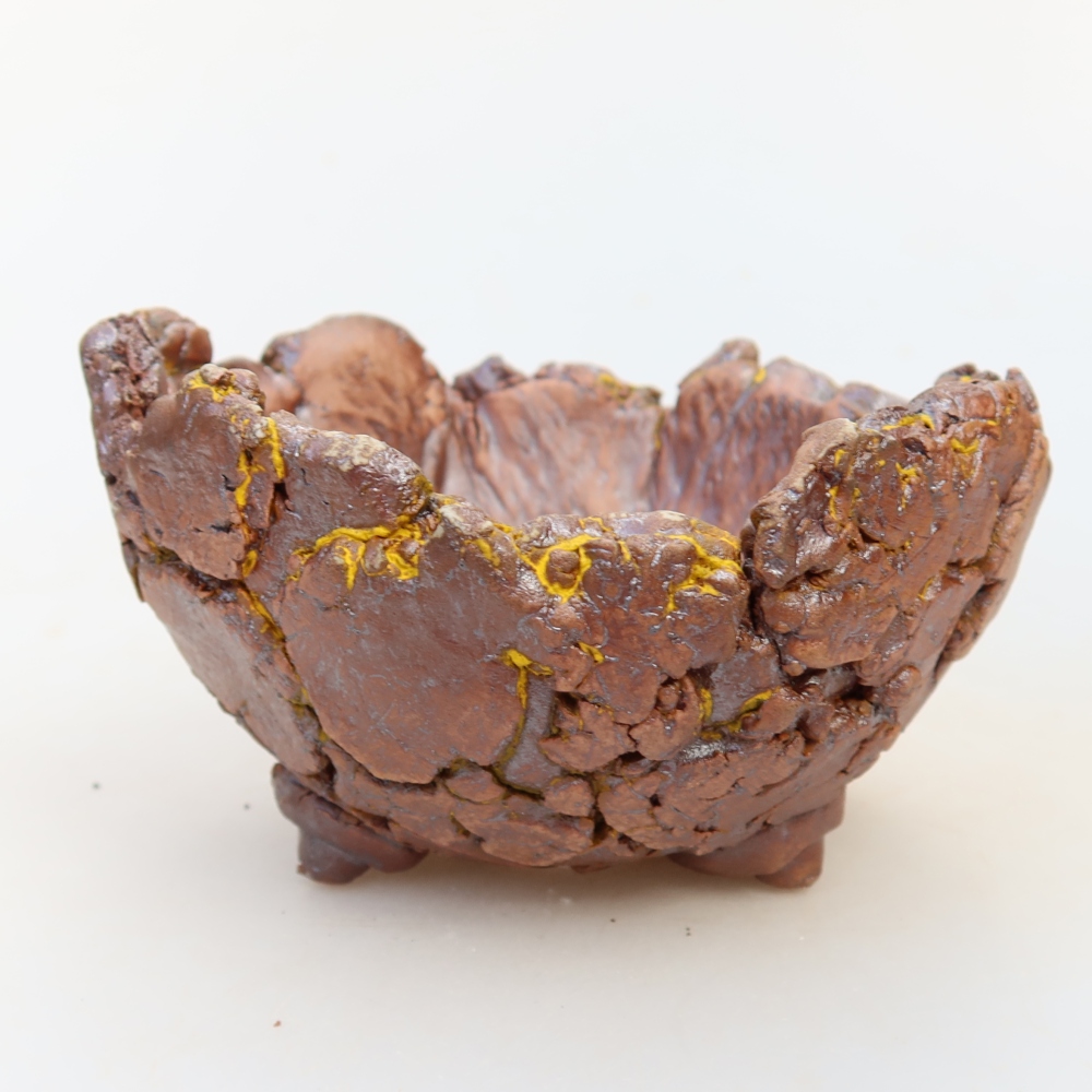 Coquille en céramique  11 x 11 x 7 cm, couleur jaune