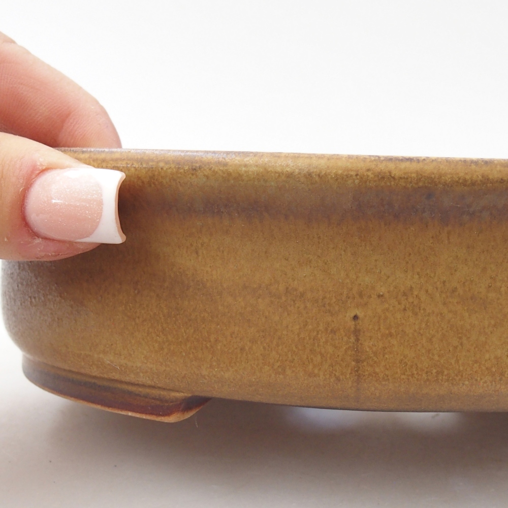 Bol à bonsaï en céramique 17,5 x 16 x 4,5 cm, vert