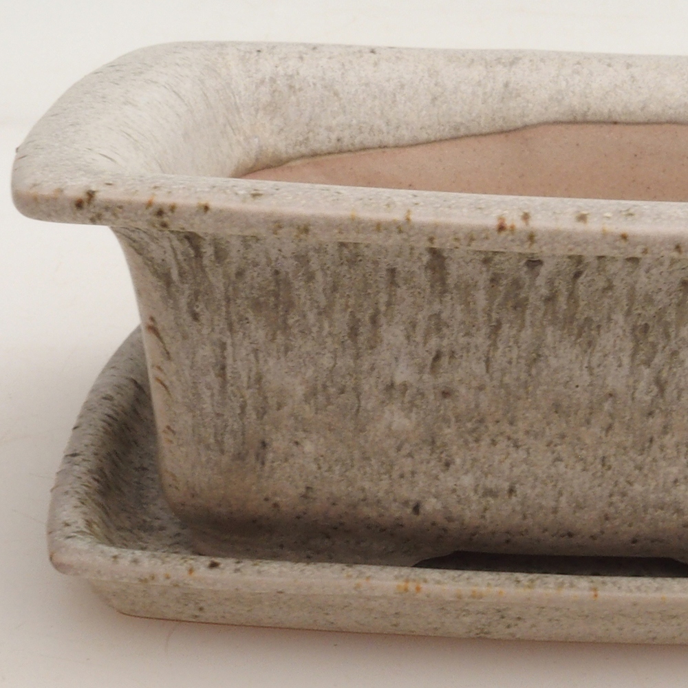 Bol bonsaï + soucoupe H11 - 11,5 x 10 x 4 cm - beige