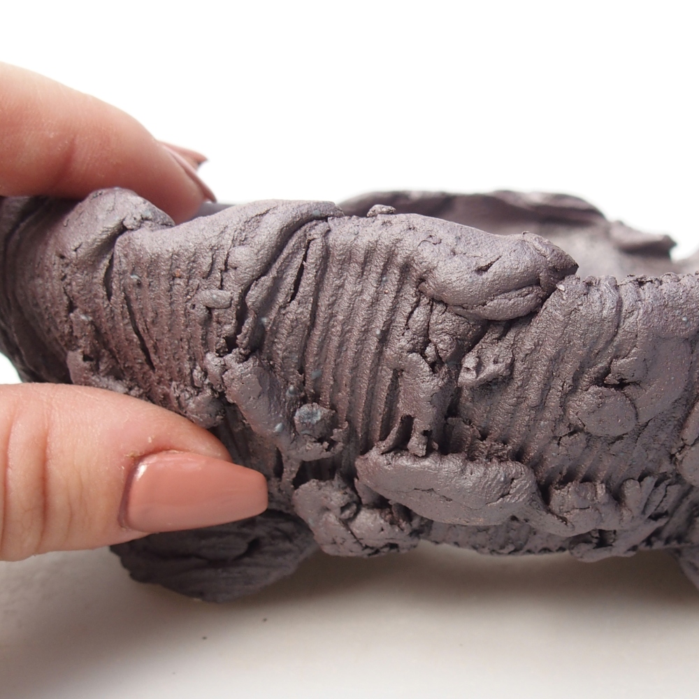 Bol à bonsaï en céramique 17 x 16 x 6 cm, couleur métal