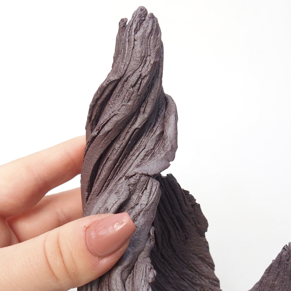 Coquille en céramique 8,5 x 8 x 14,5 cm , couleur métallique