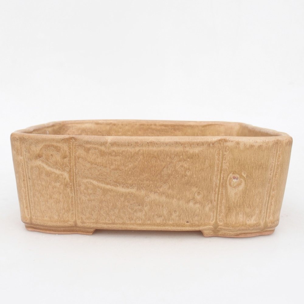 Bol à bonsaï en céramique 20 x 17,5 x 7 cm, couleur beige