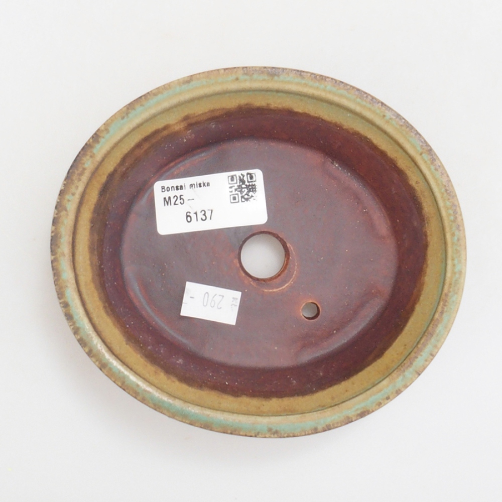 Bol à bonsaï en céramique 10 x 8,5 x 4 cm, brun