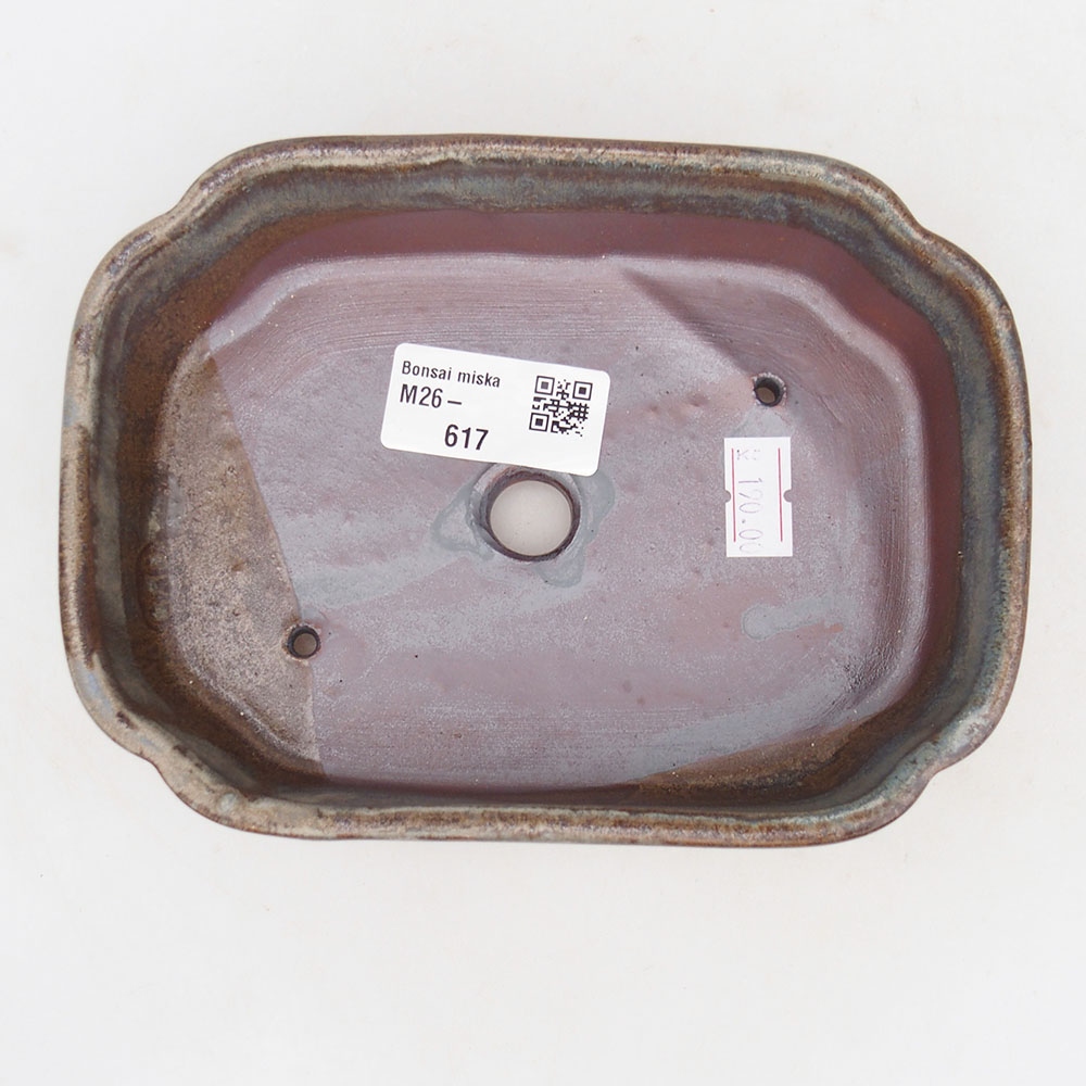 Bol à bonsaï en céramique 16 x 11,5 x 4,5 cm, couleur bleu