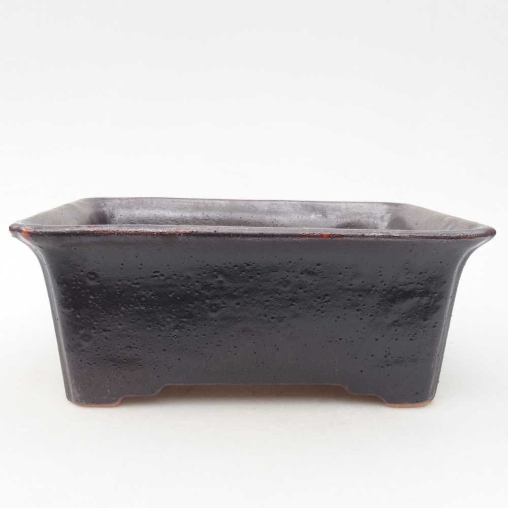 Bol à bonsaï en céramique 18 x 14 x 7 cm, brun