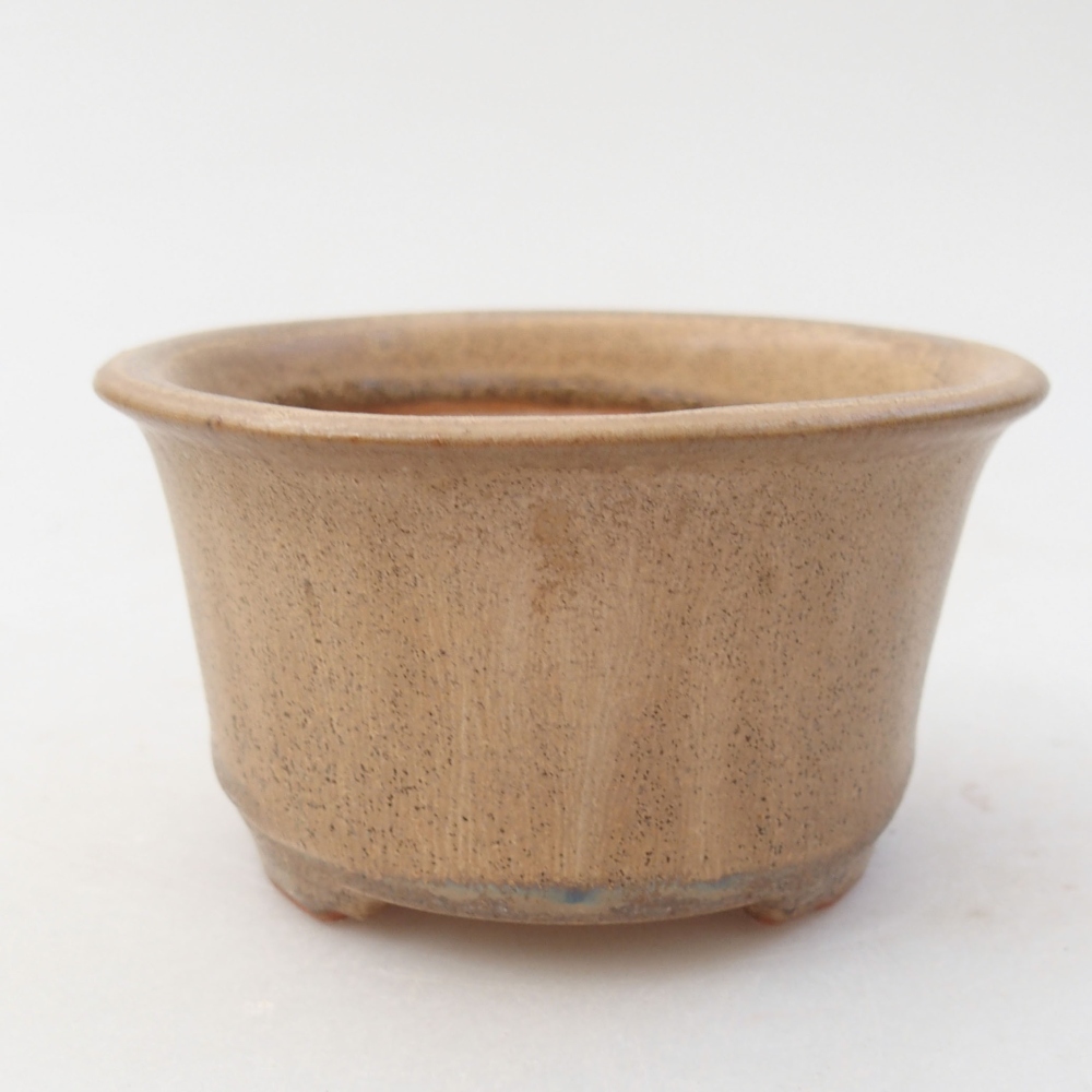 Bol à bonsaï en céramique 9 x 9 x 5 cm, couleur beige