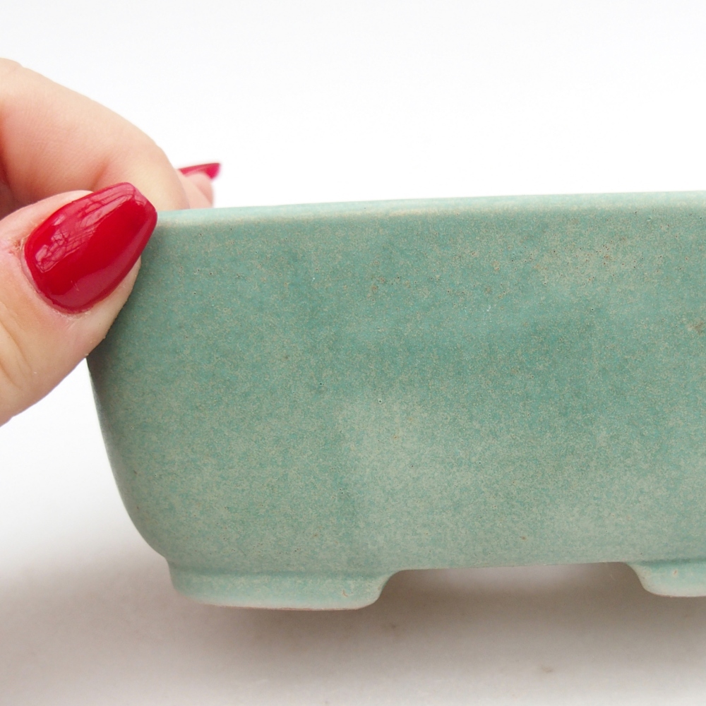 Bol à bonsaï en céramique 12,5 x 10 x 5 cm, vert