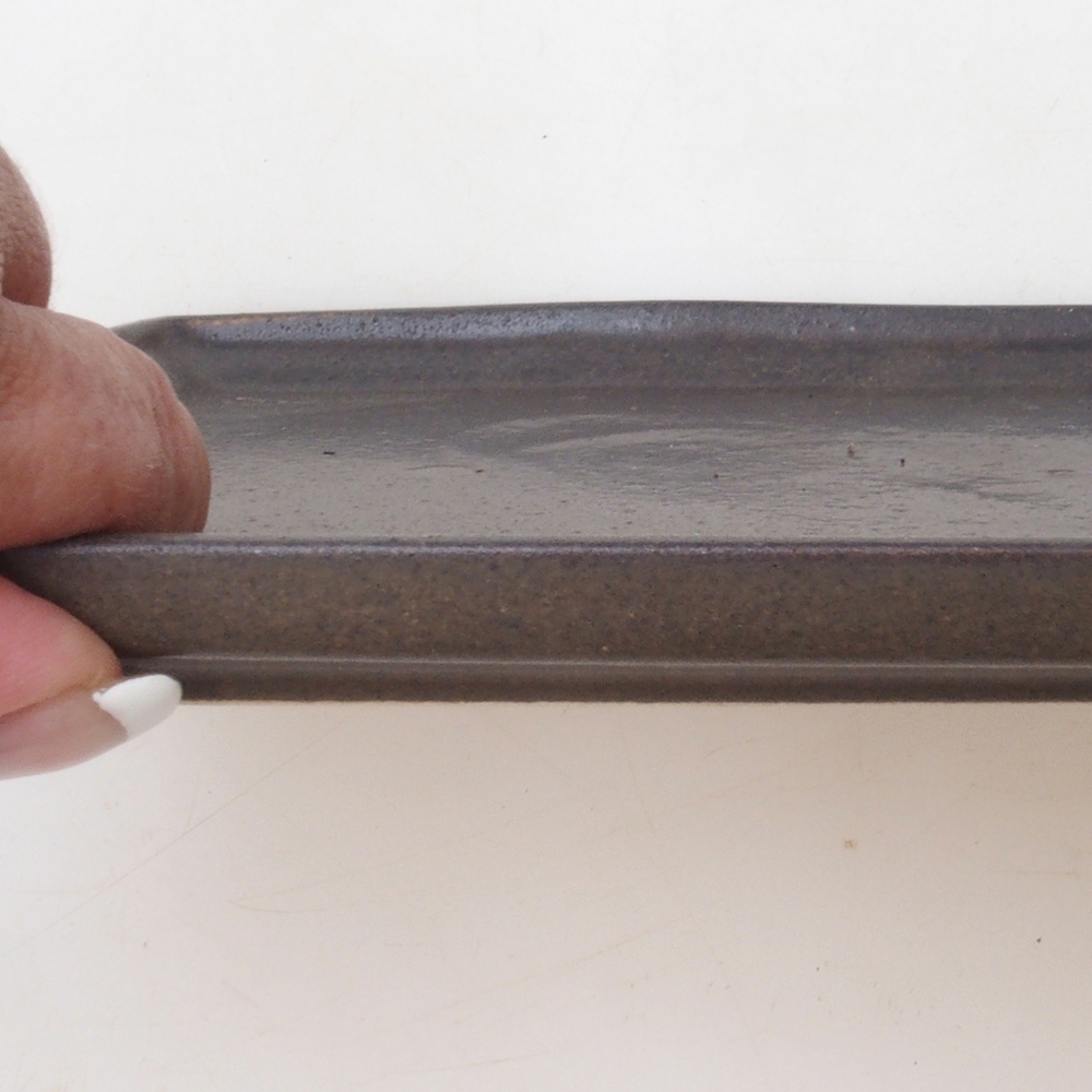 Soucoupe Bonsaï rectangle 22,5 x 17 x 1,5 cm - marron