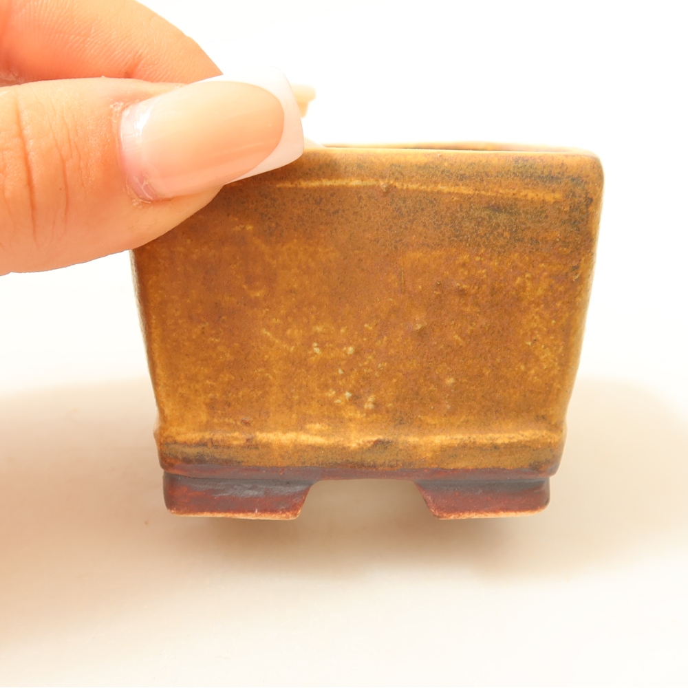 Bol à bonsaï en céramique 6 x 6 x 4,5 cm, vert