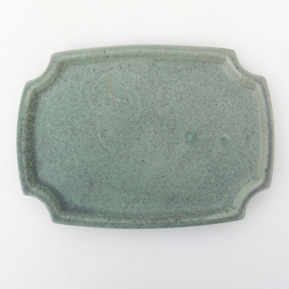 Bol pour bonsaï + soucoupe H03 - 16,5 x 12 x 4,5 cm - vert