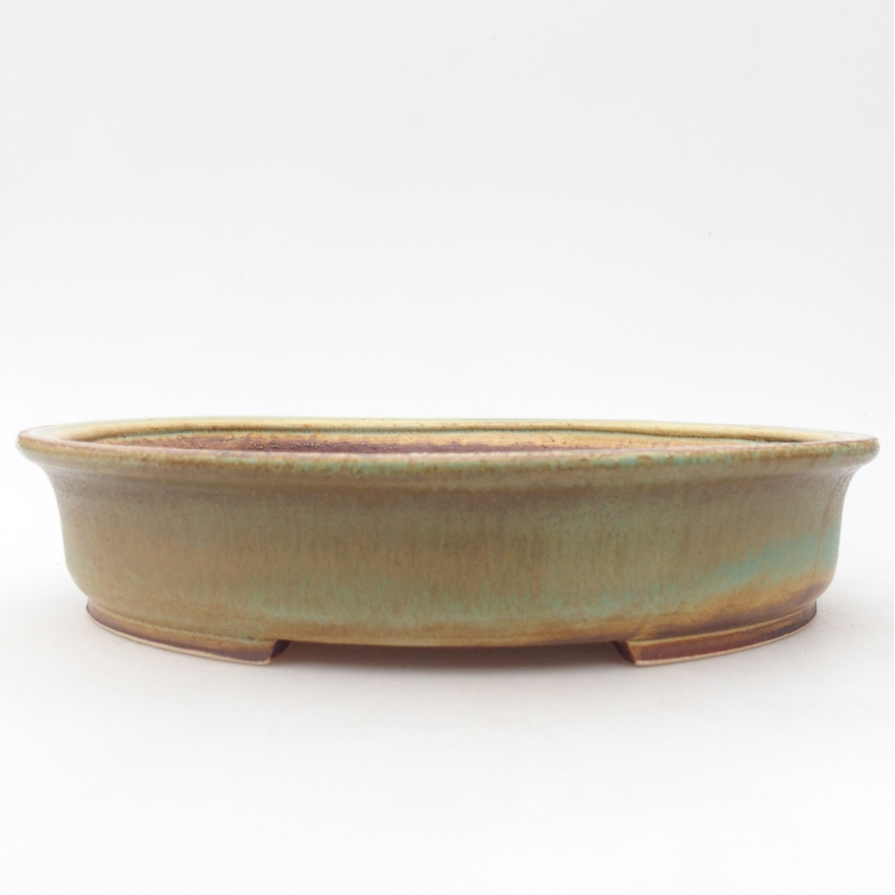 Bol à bonsaï en céramique 24 x 21 x 5 cm, vert