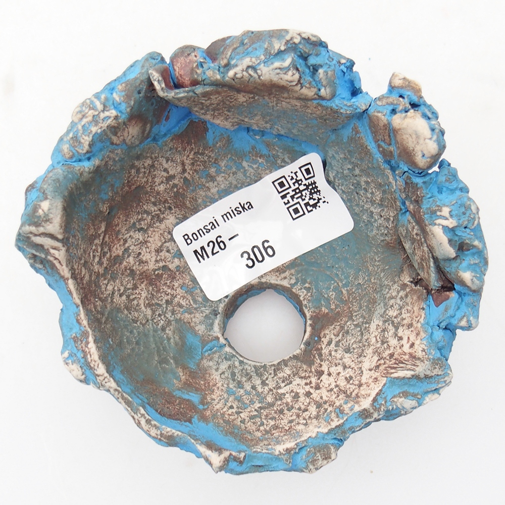 Coquille en céramique 9 x 9 x 6 cm , couleur bleue