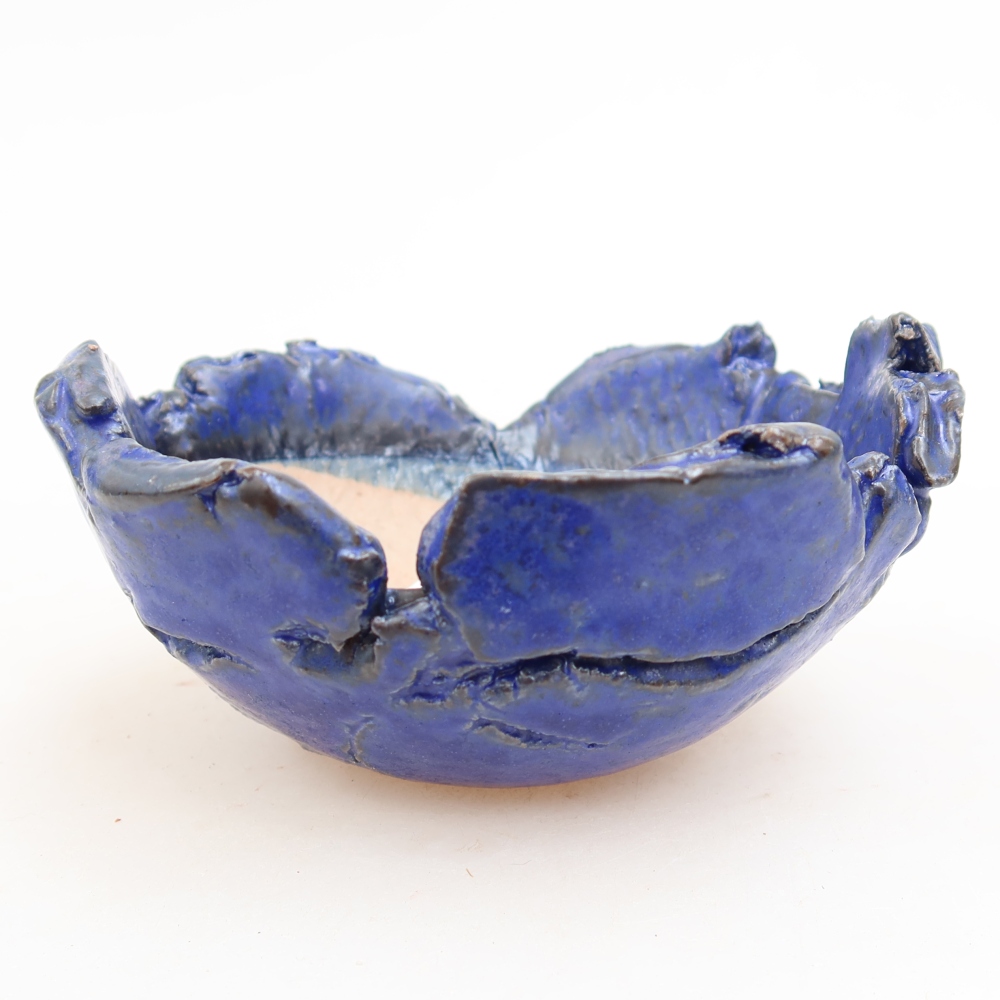 Coquille en céramique  11,5 x 10,5 x 6 cm, couleur bleue