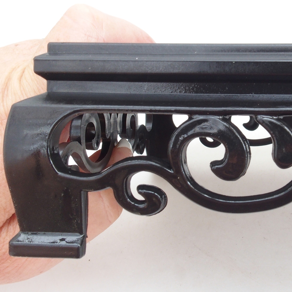 Table de bonsaï en plastique carrée 14,5 x 14,5 x 5 cm, couleur noire