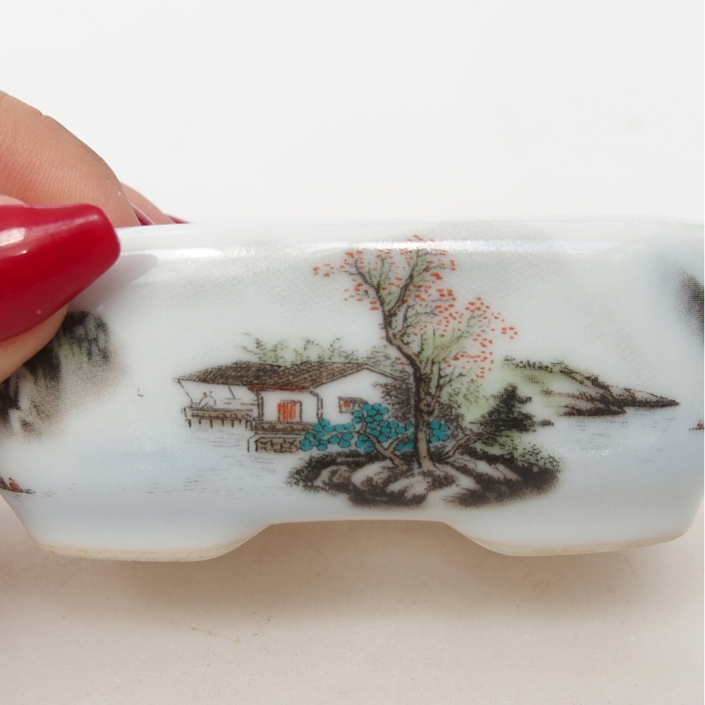 Mini bol bonsaï 8 x 6 x 3 cm, blanc