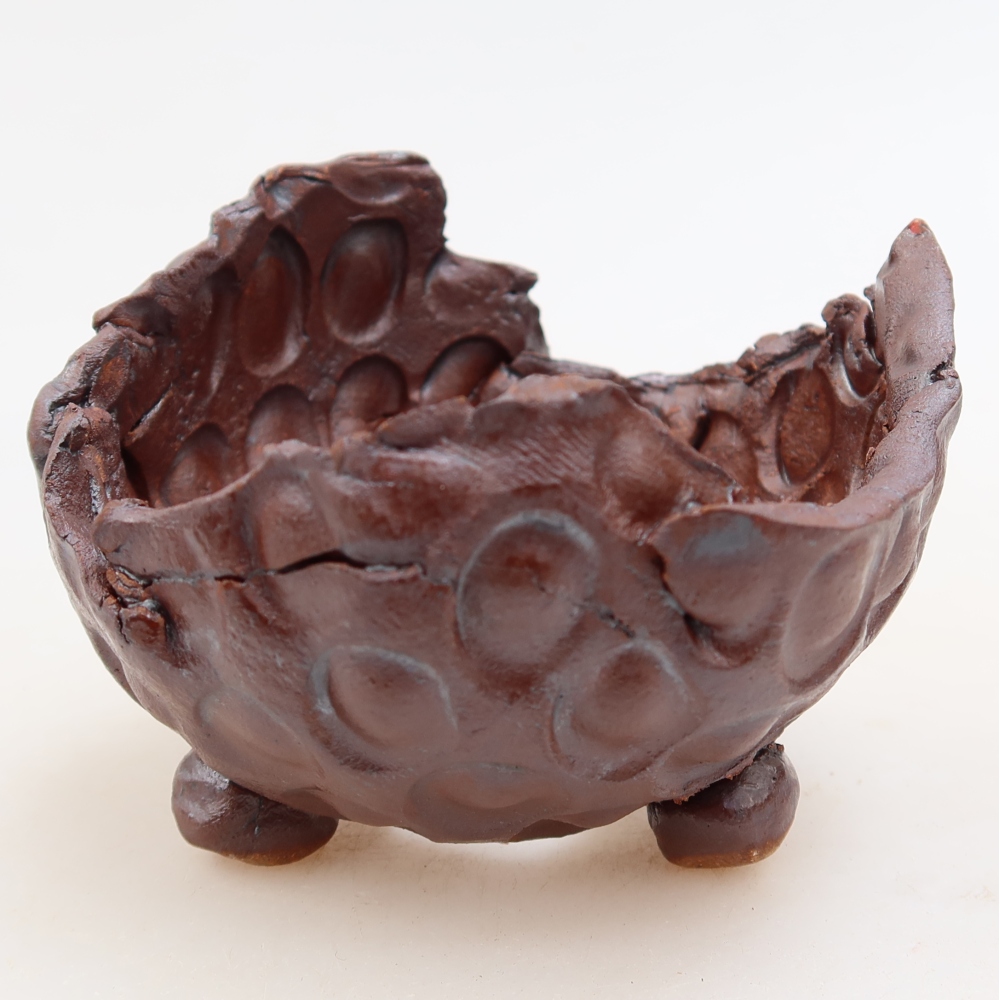 Coquille en céramique  8,5 x 8 x 6,5 cm, couleur métallique