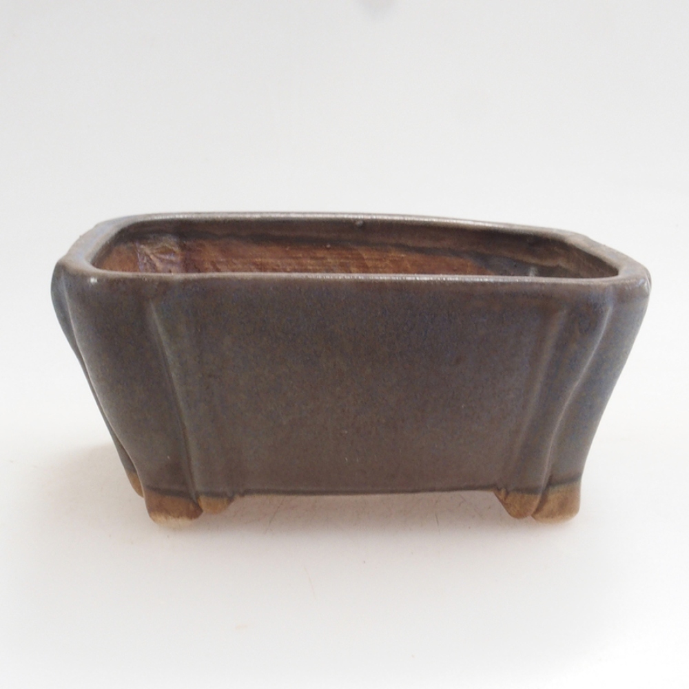 Bol à bonsaï en céramique 10 x 8,5 x 4 cm, brun