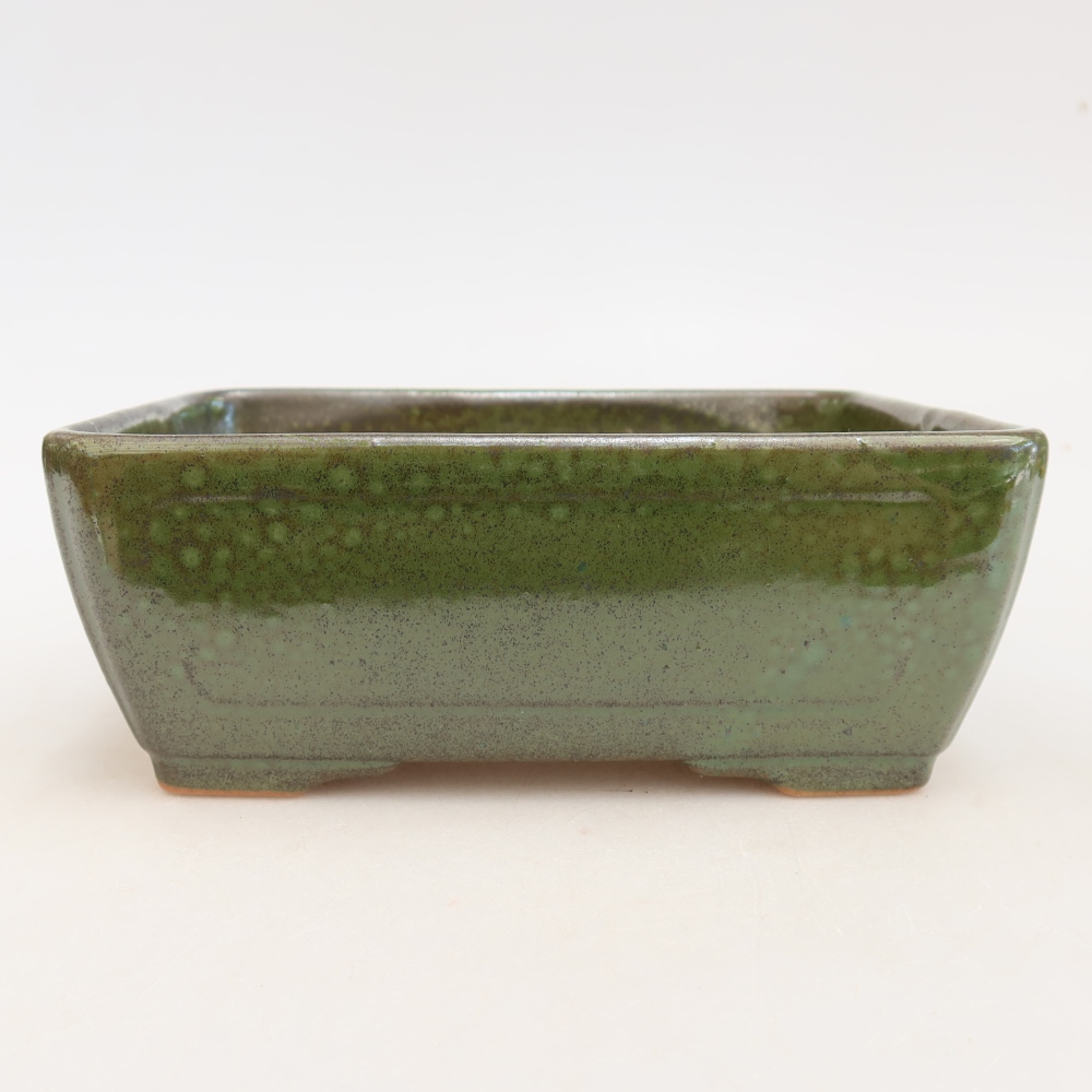 Bol à bonsaï en céramique 16 x 12 x 6 cm, vert