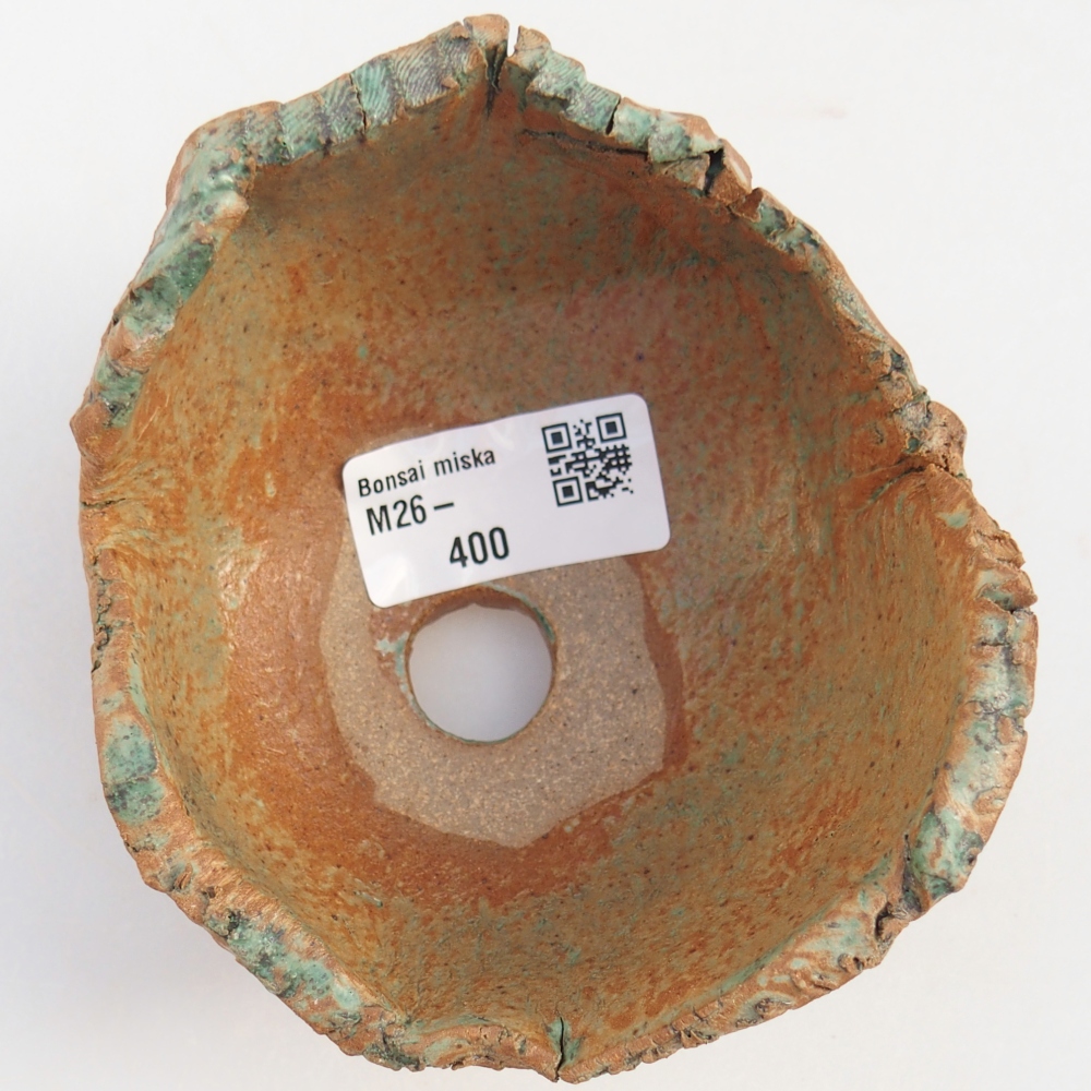 Coquille en céramique 10 x 9,5 x 7,5 cm , couleur brun-vert