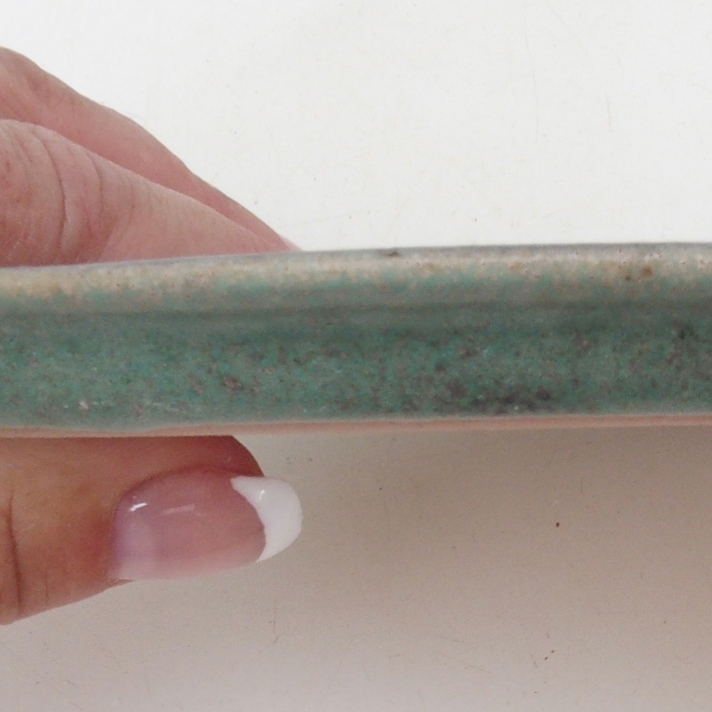 Soucoupe en céramique H02 - 17,5 x 12 x 1 cm - vert