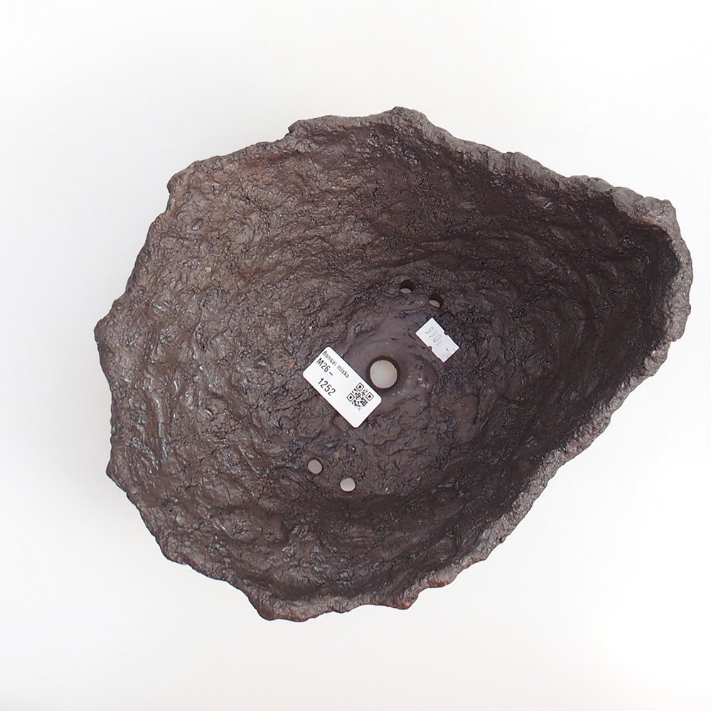 Coquille en céramique 24 x 21 x 16,5 cm , couleur marron