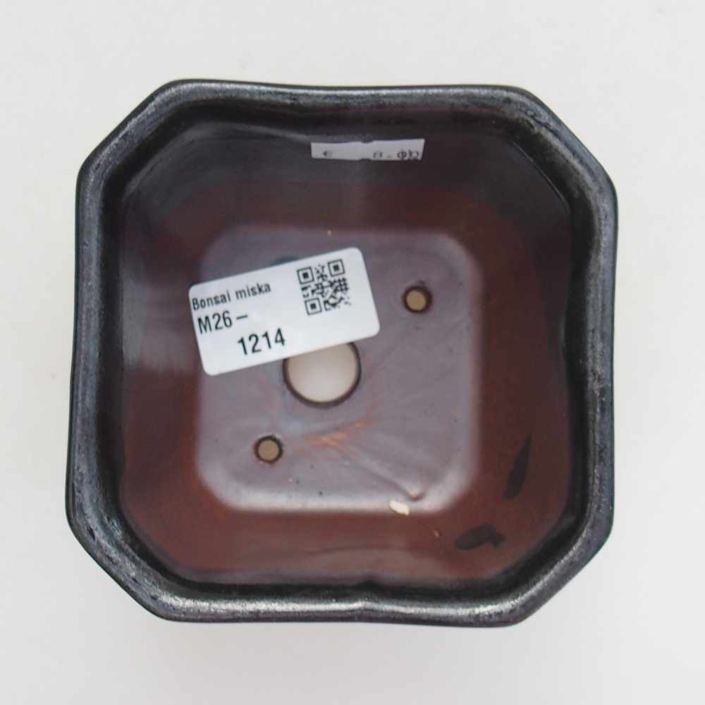 Bol à bonsaï en céramique 10 x 10 x 6 cm, vert