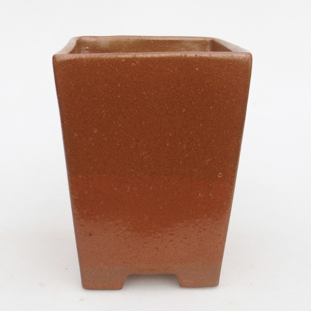 Bol à bonsaï en céramique 9 x 9 x 12,5 cm, brun