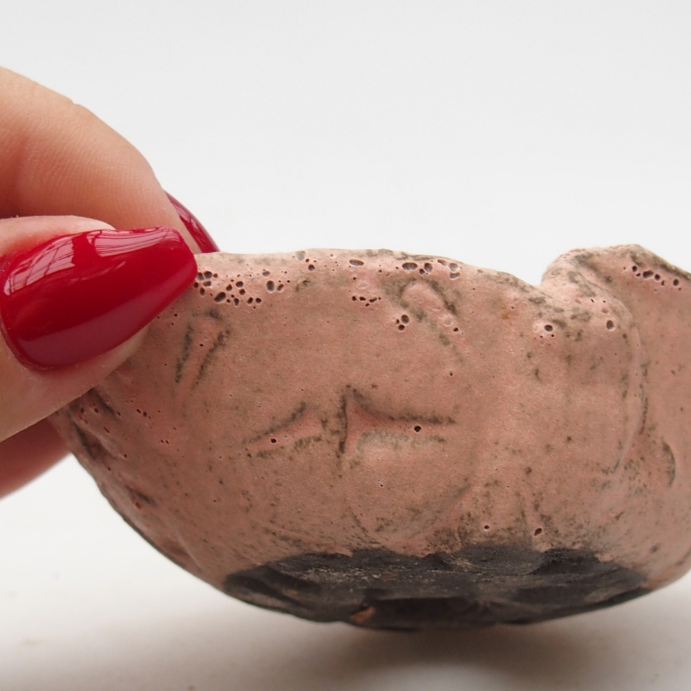 Coquille en céramique 9 x 7,5 x 4 cm , couleur rose