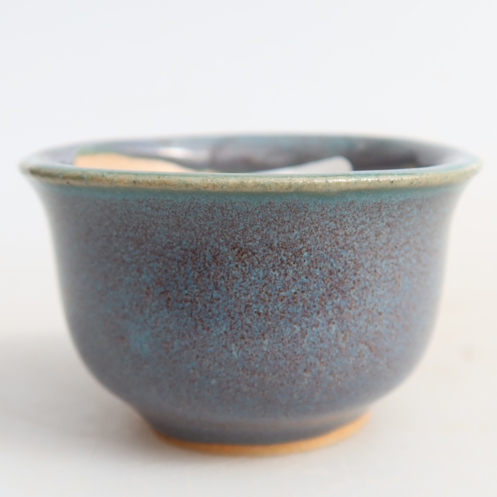 Pot à bonsaï en céramique 5 x 5 x 3 cm, couleur grise