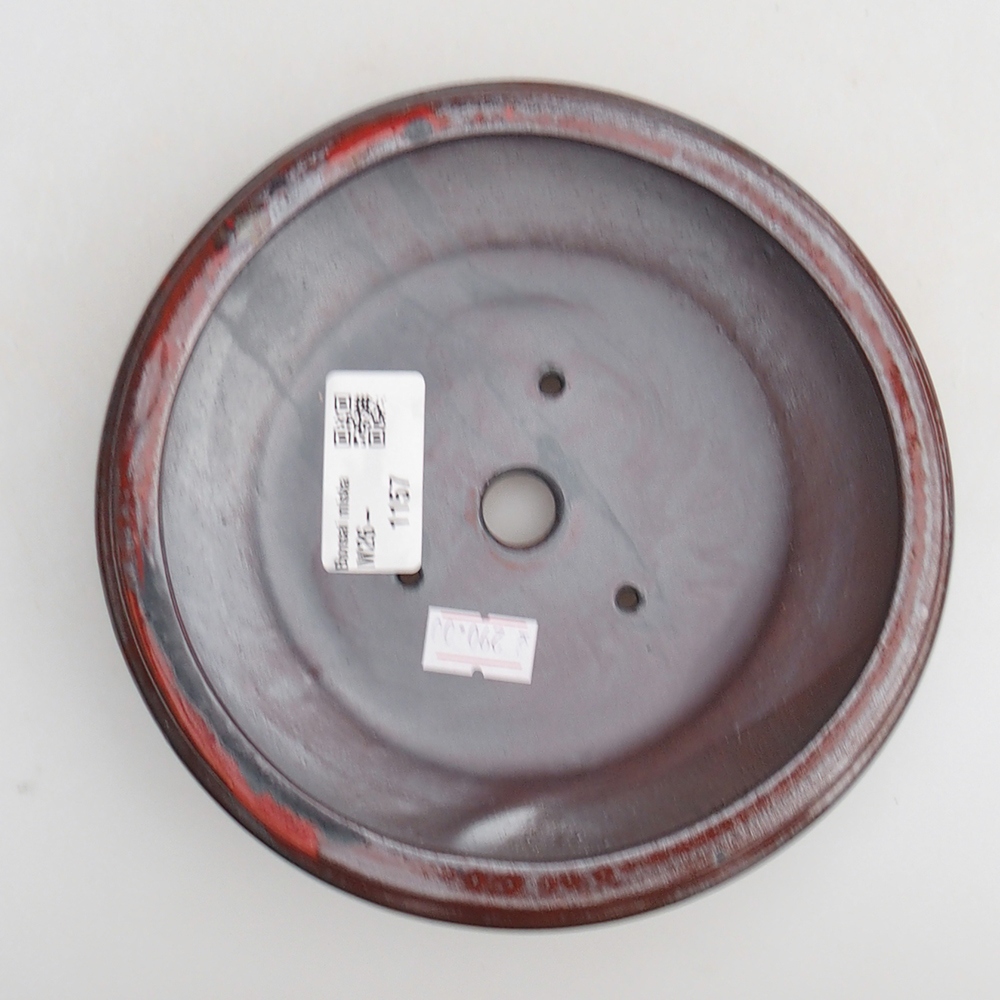 Bol à bonsaï en céramique 15 x 15 x 4,5 cm, couleur rouge