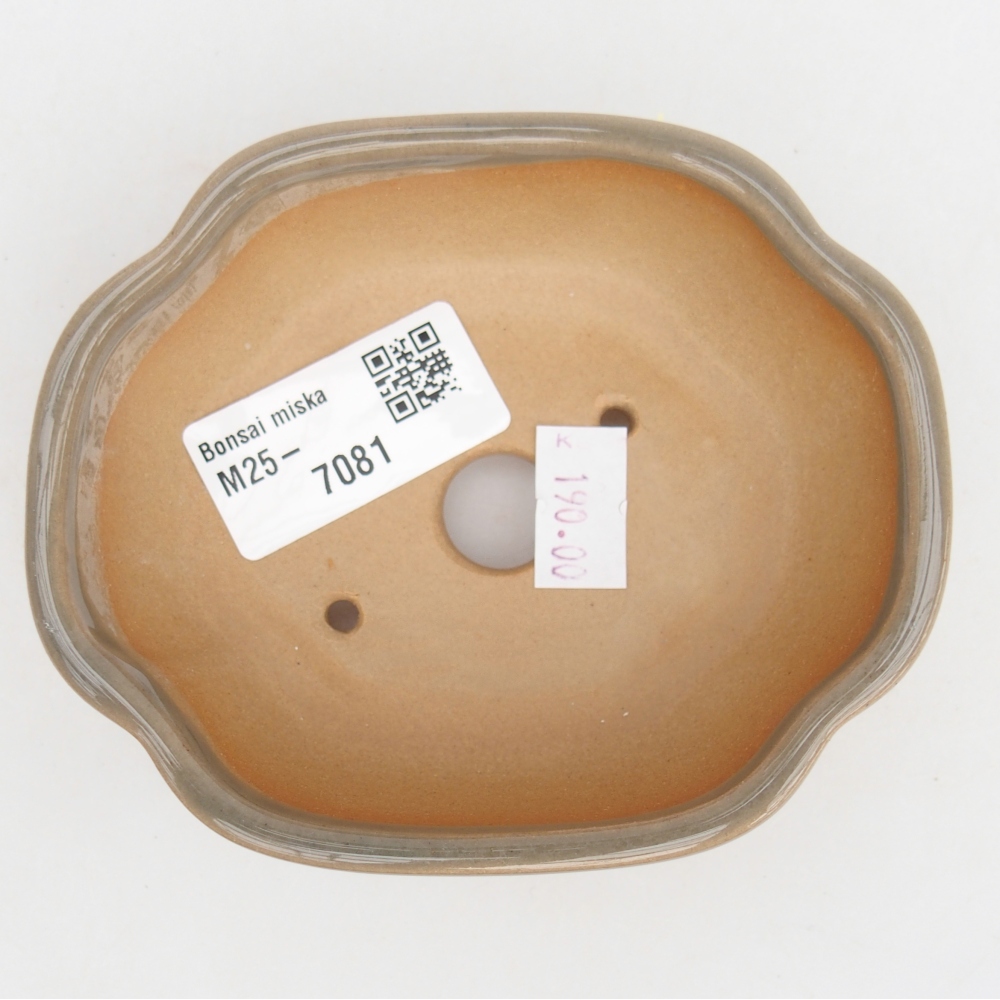 Bol à bonsaï en céramique 10,5 x 9 x 3,5 cm, gris