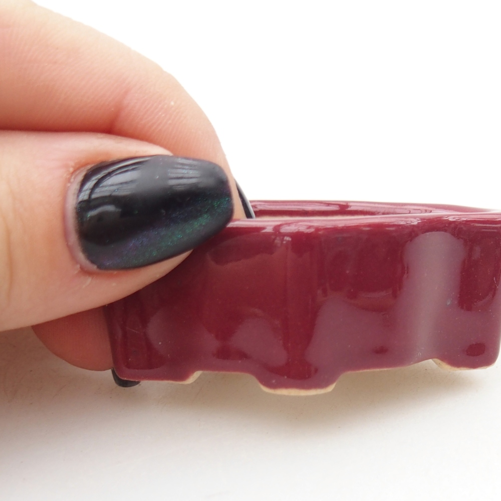 Mini bol bonsaï 5 x 3 x 2 cm, bordeaux