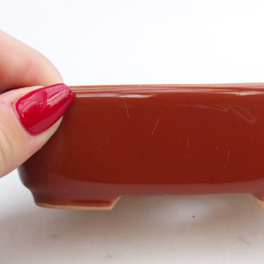 Bol à bonsaï en céramique 12 x 10 x 4 cm, brun