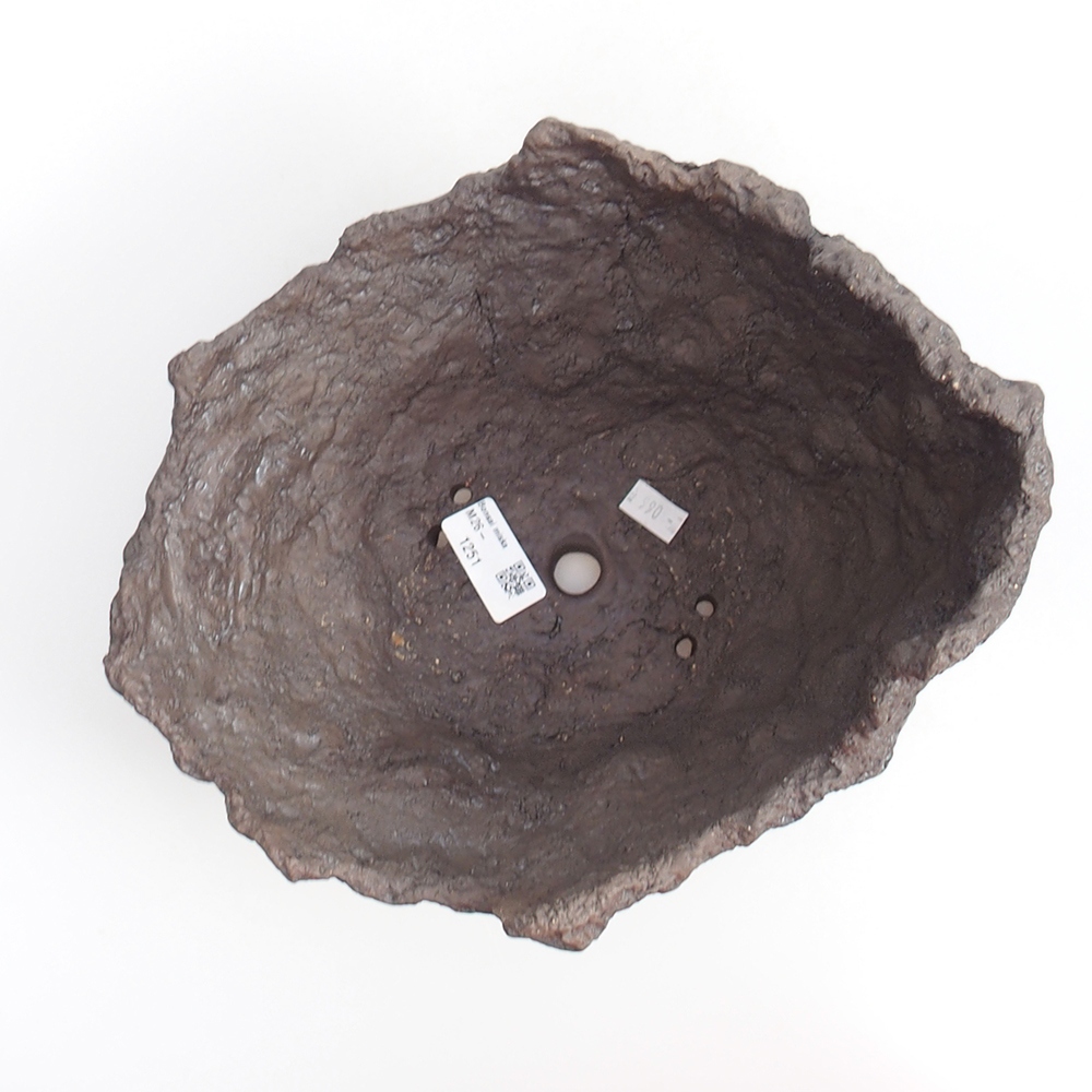 Coquille en céramique 24 x 21 x 20 cm , couleur marron